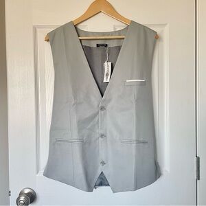 Coofandy Men’s grey suit vest Classic Dapper Business Casual Formalwear Prom
